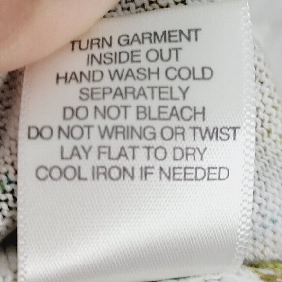 Christopher & Banks Sweater Cardigan XL Green Brown Wood Bead Embellished NEW - Picture 12 of 12